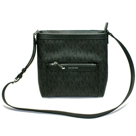 michael michael kors morgan signature coated crossbody bag black